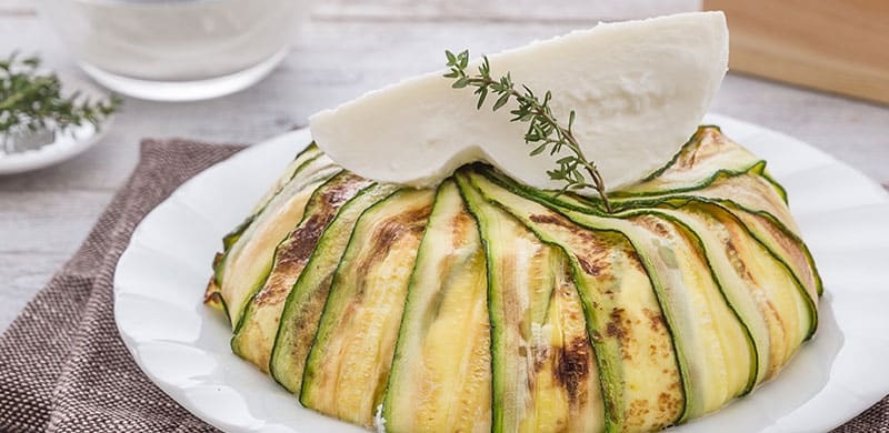 Flan de courgettes à la Mozzarella Fior Di Latte et thym - Galbani